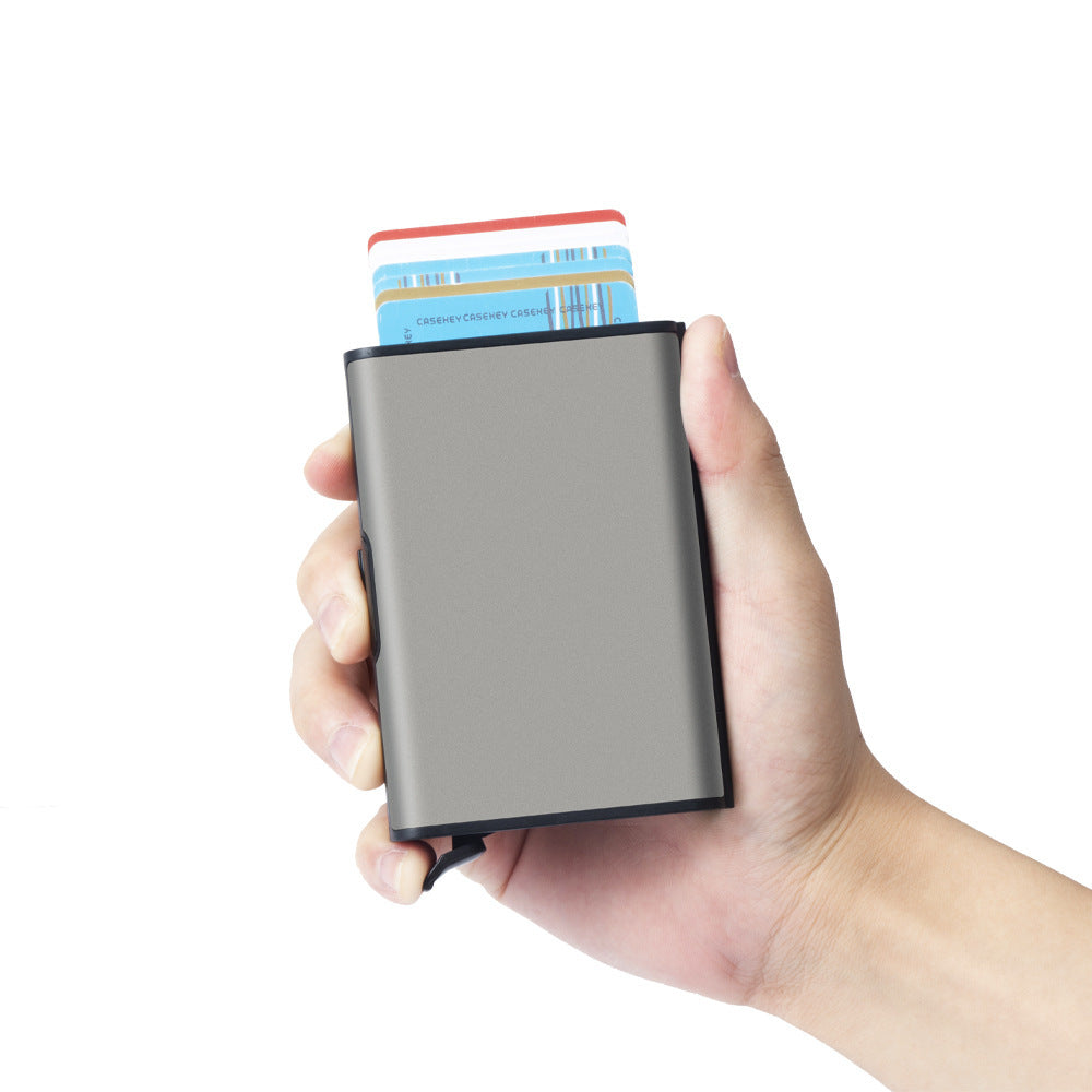 CASEKEY RFID ALUMINIUM ALLOY AUTOMATIC POP-UP CASH STORAGED CARD HOLDER