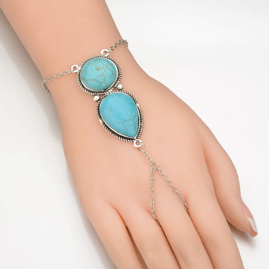 Turquoise tassel bracelet